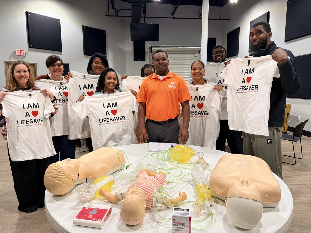 Group certified at a 1,000 Hearts CPR and AED training session in Maryland
