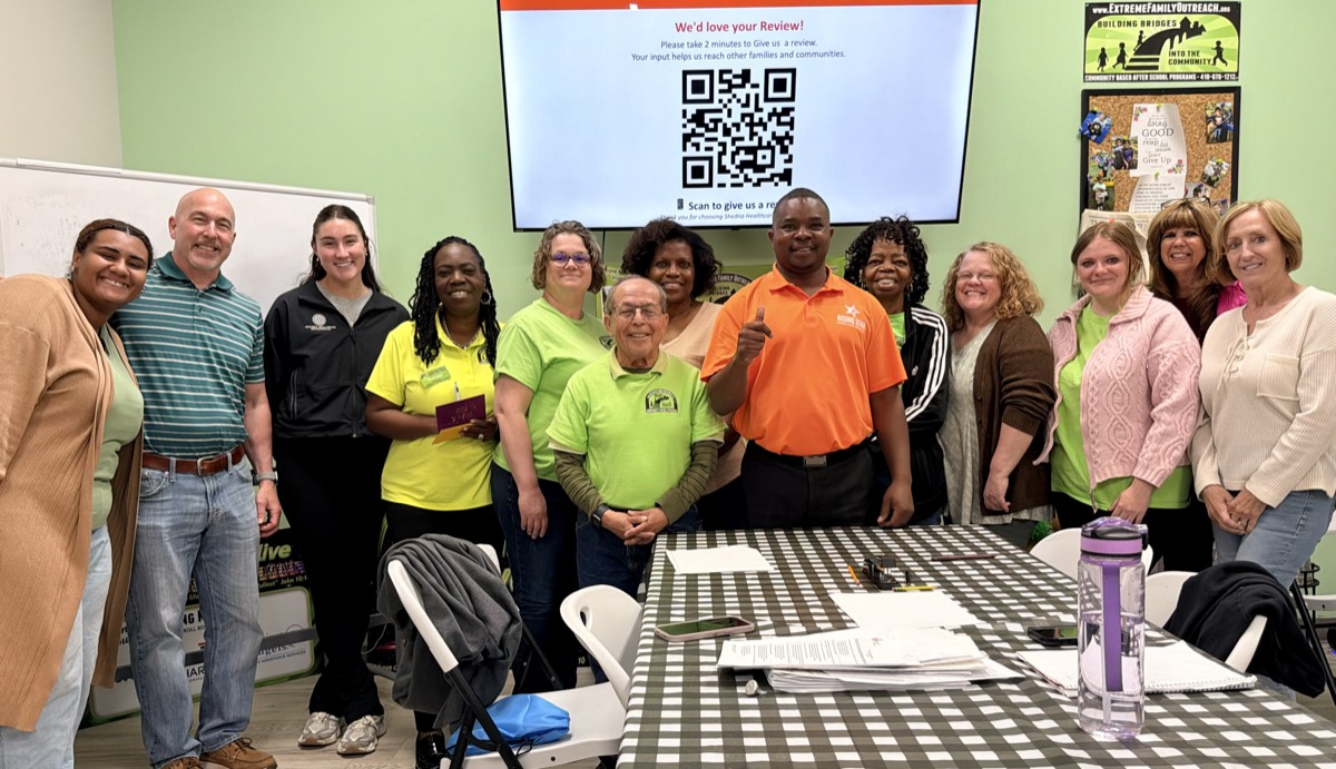 Community group after completing free CPR training through the 1,000 Hearts Initiative